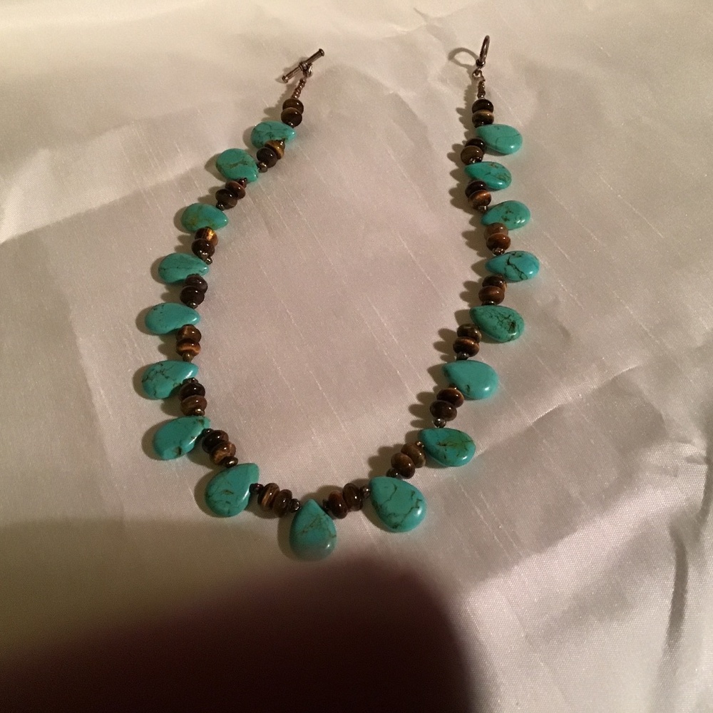Turquoise And Tiger Eye Necklace